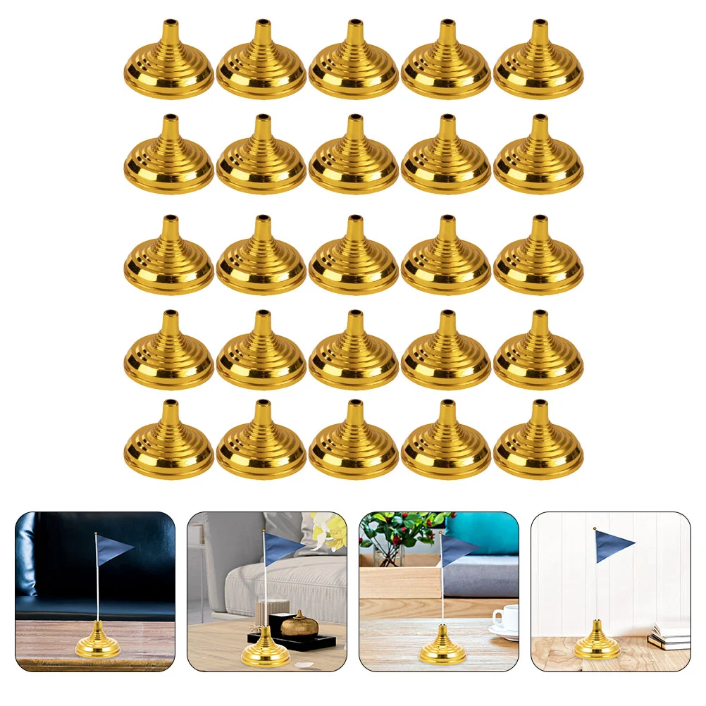 

30 Pcs Flag Flagpole Base Universal Holders Desktop Portable Brackets Bases Stands Work