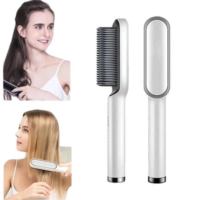 Peigne Électrique Multifonctionnel Pour Lisser Les Cheveux, Ion Négatif,  Anti-brûlure, Outil De Coiffure, Brosse À Lisser - AliExpress