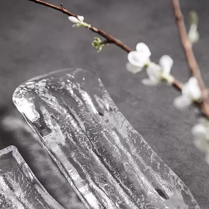 Japanese glass sashimi board, ice river sushi, kitchen dishes, tableware, dinner, cake, restaurant, bar, family garden