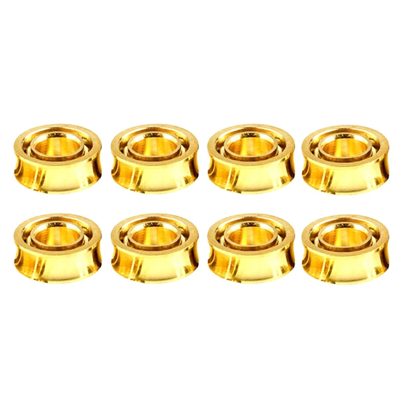 

8 PCS R188 KK Bearing Speed Responsive Bearings Gold-Plated R188 U Groove For Yoyos Models