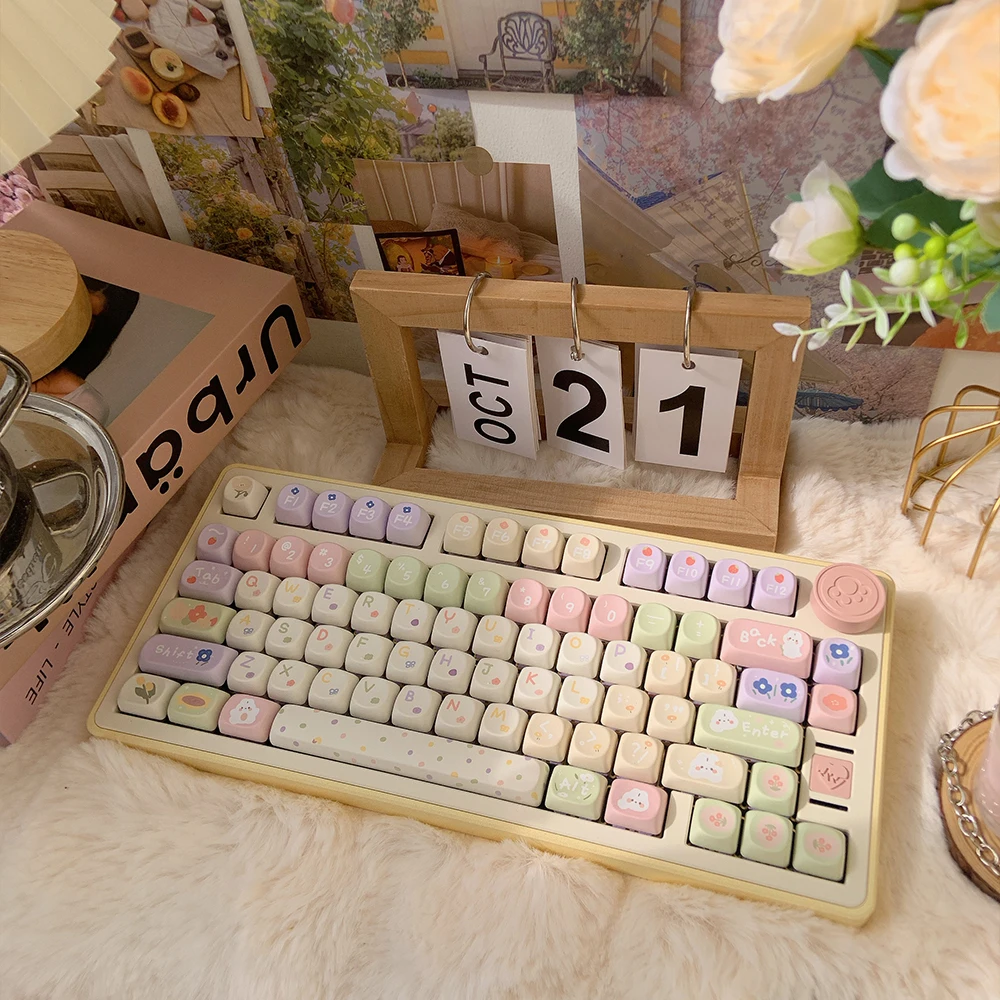 Teclado Mecânico, Kawaii, Keycaps personalizados, Keycaps bonitos