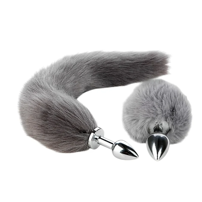 BDSM Faux Fox Tail Anal Plug with Removable Smooth Butt Plug for Men Women Role-playing Adult Games Sex Toys