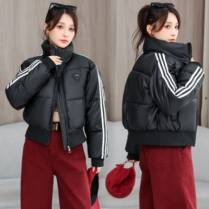 명품 Winter Golf Wear Women Korean Golf Jacket Stand Collar Keep Warm Sports Coat New Short Padded Jacket Women Clothing