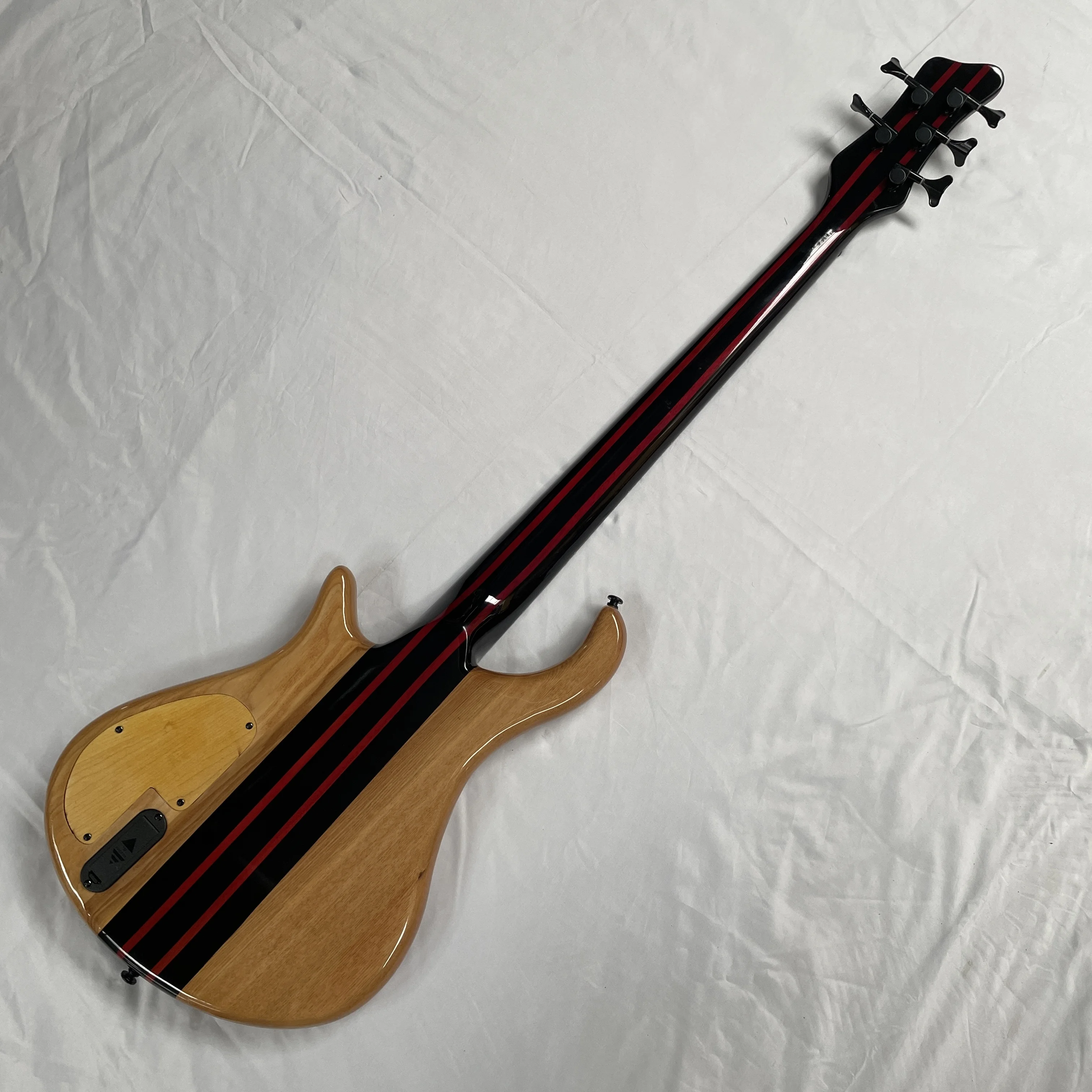 5 string Gray Bass Electric Bass Rare Fast Super Long black hardware last one