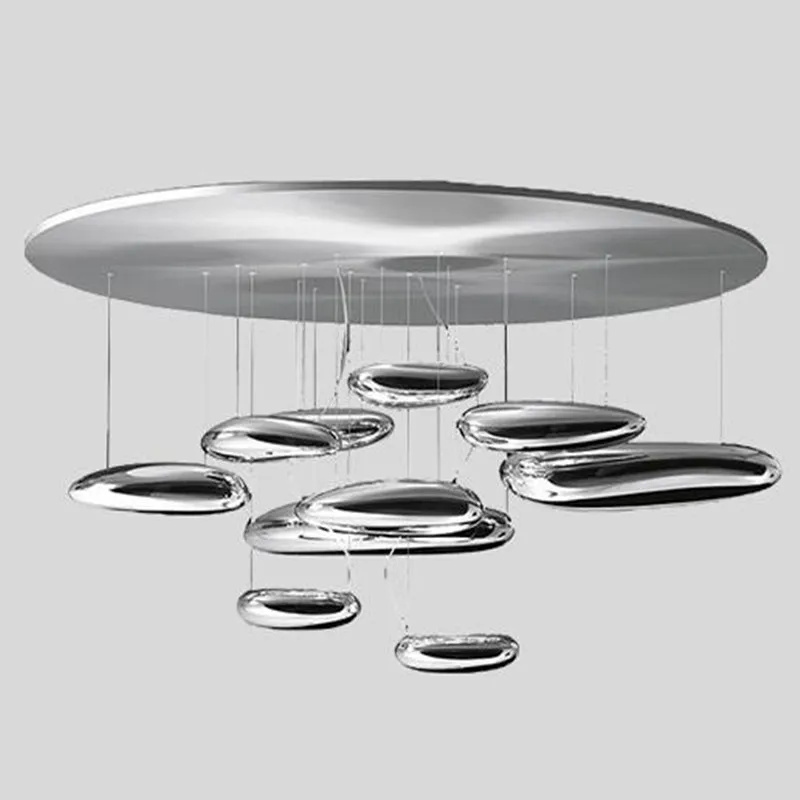 NewItalianDesignPendantLampFloatingWaterDropRestaurantLighting