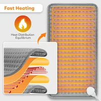 Tapis chauffant électrique pour animaux de compagnie, avec 9 niveaux de température constante, 4 modes de minuterie, tapis thermique chauffant pour le corps, pour l'abdomen et les mains 4
