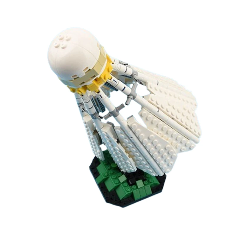스폿 MOC-118885 스포츠 장비 배드민턴 장식품, 작은 입자 조립 빌딩 블록 모델 장난감