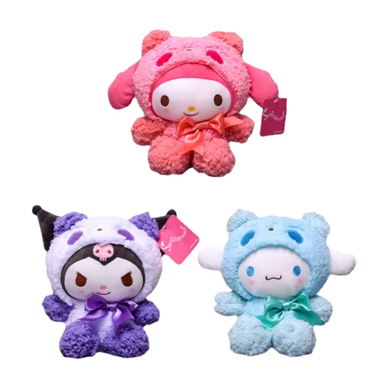 

Sanrio мультфильм Kawaii Корица рулон собака Hello Kitty плюшевая игрушка Kuromi Мягкая кукла украшение для дома