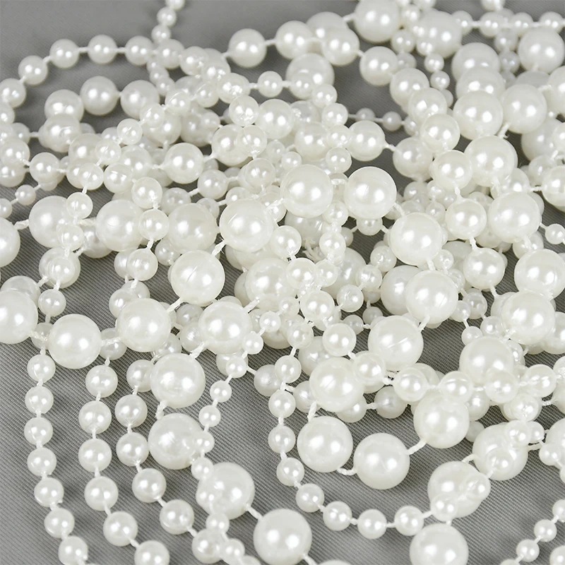 Rideau Perles 10m Guirlande Chaîne Perles 10m Beige - Perles Pour Décoration Mariage Noël Bricolage Rideau