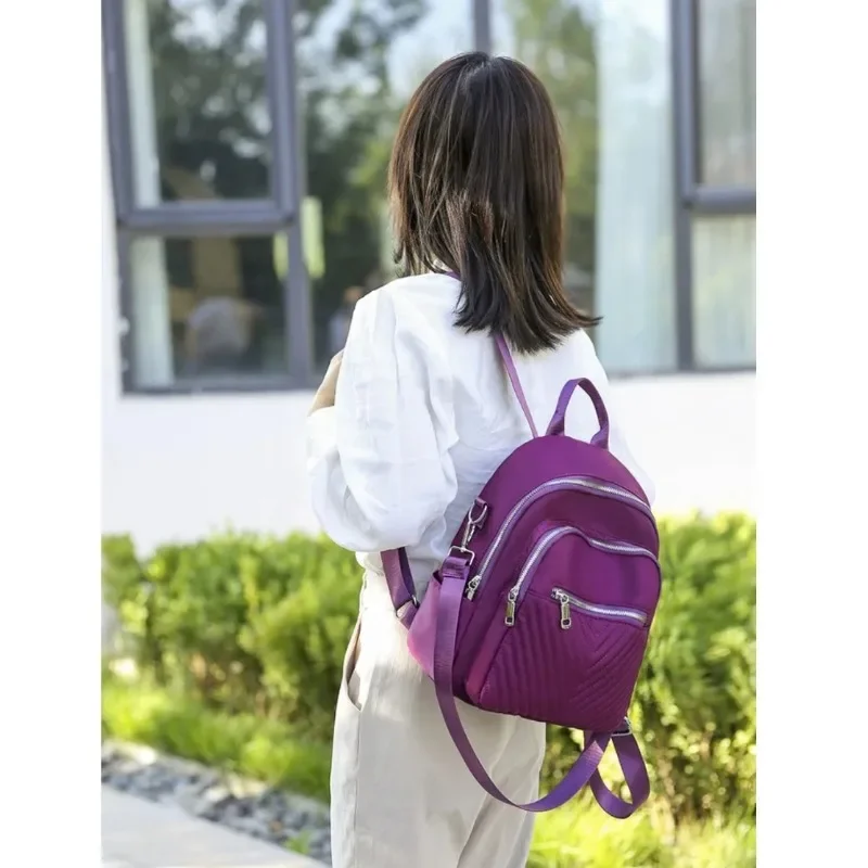 

2023 New Oxford Cloth Outdoor Travel Leisure Dual Purpose Small Backpack Softback 20-35 Litre Zipper
