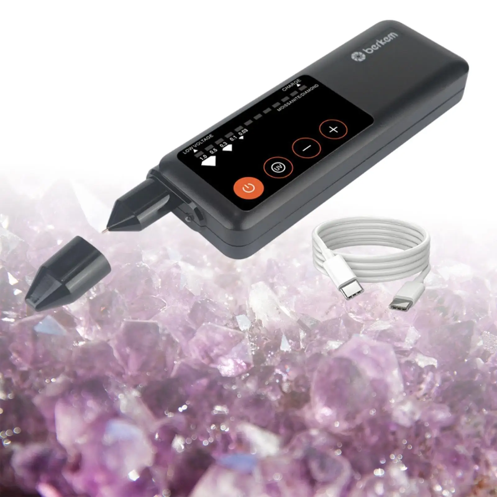 Diamond Tester with USB Electronic Professional Stone Hardness Portable Testing Pen Tool for Novice and Expert Stone Moissanite