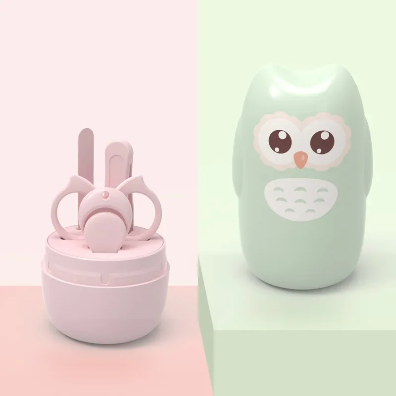 Baby Nail Scissor Baby Nail Care Tool Set Kid Safe Portable Clipper Trimmer File Tweezer with Box Children Manicure Kit
