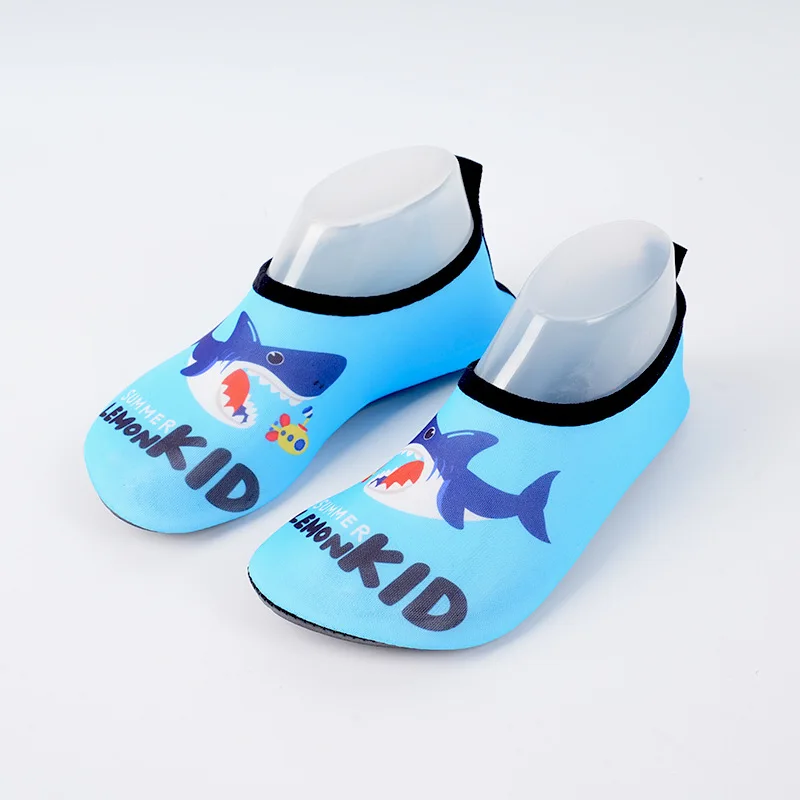 Children Water Beach Shoes Swimming Barefoot Quick-Drying Aqua Shoes Boy Color Shark Light Soft Slipper Snorkeling Swim Socks