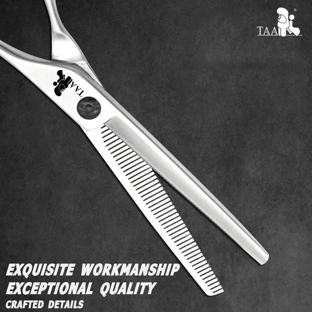 TAA Pet Scissors Professional Grooming Scissors Serrated for Dog Grooming Shears Alloy Steel Pet Thinning Shears K-7048