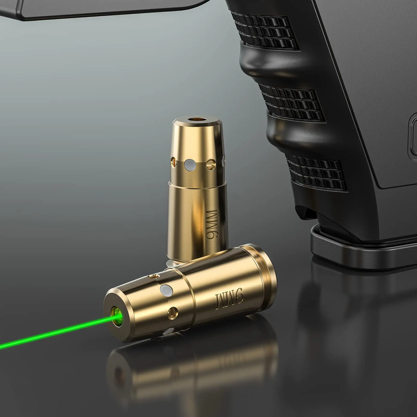 9mm Green Laser Boresighter Fit Handgun with 12 Batteries EZshoot High Accuracy Hunting Tactical