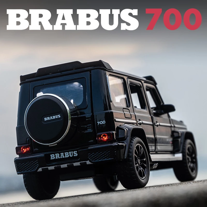 

Литая в масштабе 1:32 модель внедорожника Brabus G700, литые металлические игрушки, автомобили для детей, подарок для мальчиков, миниатюрный автомобиль со звуком
