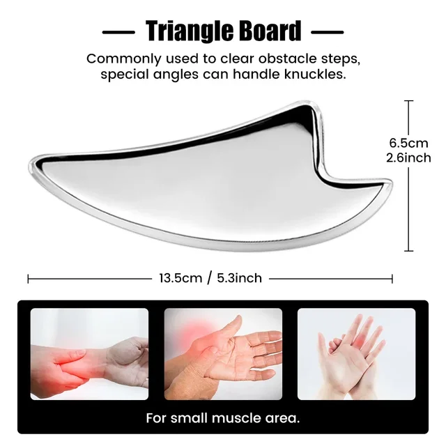 Stainless Steel Muscle Scraper Tool,Scraping Massage Tools for Physical Therapy,GuaSha Massage Scraper Tool,IASTM Tools for Body 6