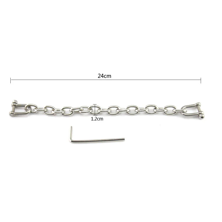 Stainless Steel Double Metal Hook Chain For Restraint Bondage Bdsm Handcuffs Convenient Connection Lock Accessories Sex Toys - 3