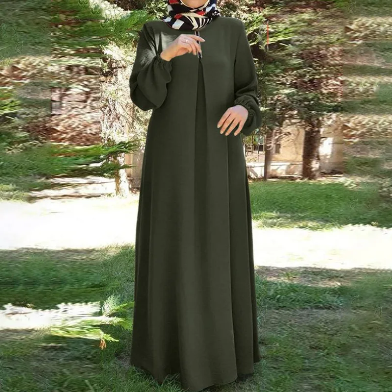 Black Dresses For Muslim Women Long Sleeve Abaya Ramadan Elegant Wear Summer Winter Vintage Loose Comfortable Robe