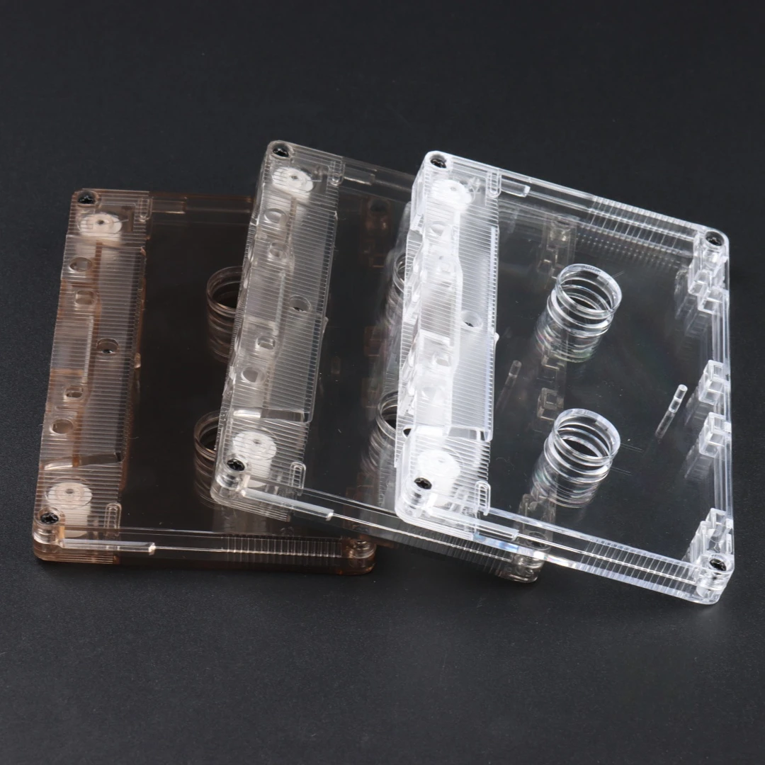 

High Quality Transparent In Type Ⅰ,Ⅱ,Ⅳ Master Audio Cassette 5 Screws Shell Cases for DIY Reels Cassette,Repair and Replacement