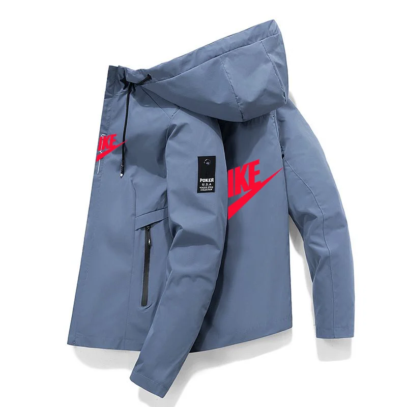 Spring and Autumn New Brand Men's Outdoor Windproof Jacket Men's Casual Hooded Jacket Men's Hiking Jacket Men's Sports Jacket