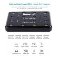 Sipolar A-100 16 Ports USB2.0 Hub Duplicator for TF SD Card Reader U-disk Data Test Batch Copy With LED Lamp 5V3A Power Adapter 2