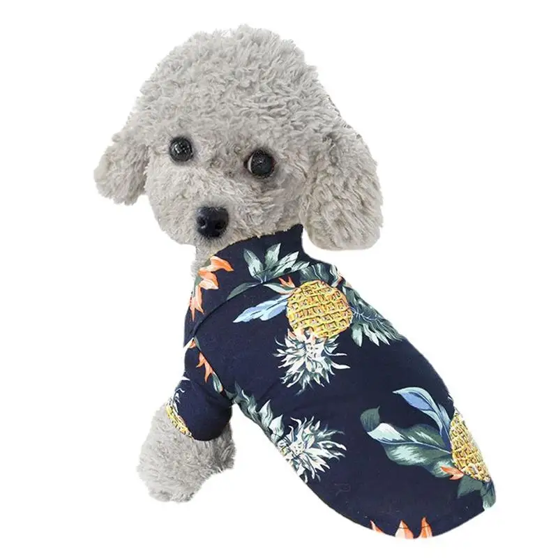 1pc Hawaiian Beach Style Dog T-Shirts Thin Breathable Summer Dog Clothes for Small Dogs Puppy Pet Cat Vest pet dog shirt