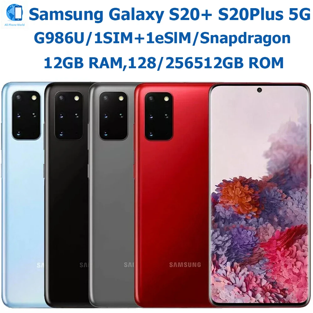 Samsung Galaxy S20+S20 Plus Smartphone 6.7-inch OLED 12GB RAM 128GB ROM US Version Samsung 64MP Quad Camera NFC4500mAh Unlocking