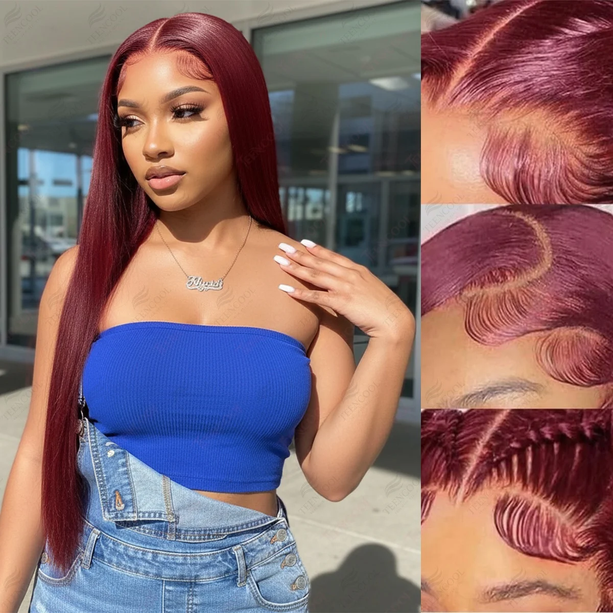 Burgundy Lace Frontal Wig for Bold Style