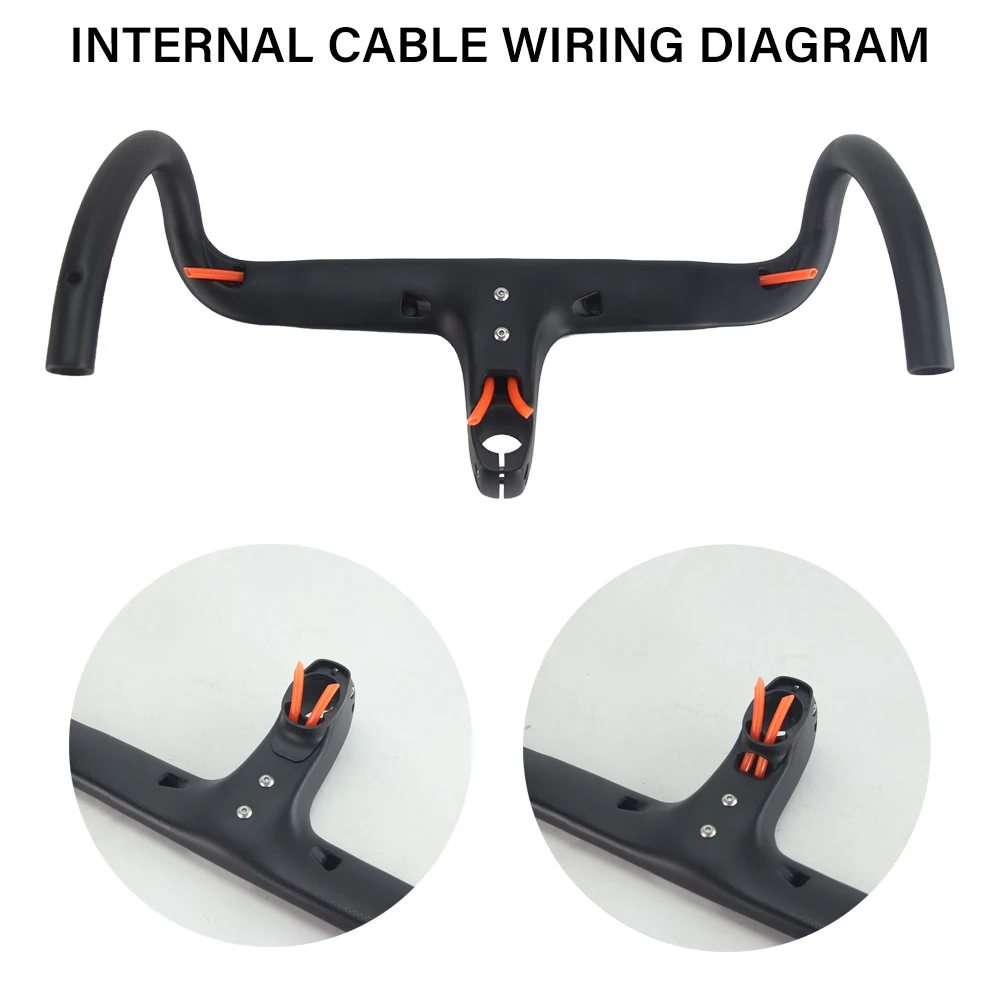 SYNCROS Road Handlebar T1000 Integrated Carbon Road Handlebar 28.6mm Internal Routing Black Matte Bike Accessories and Spacers bicycle accessories bicycle handlebar