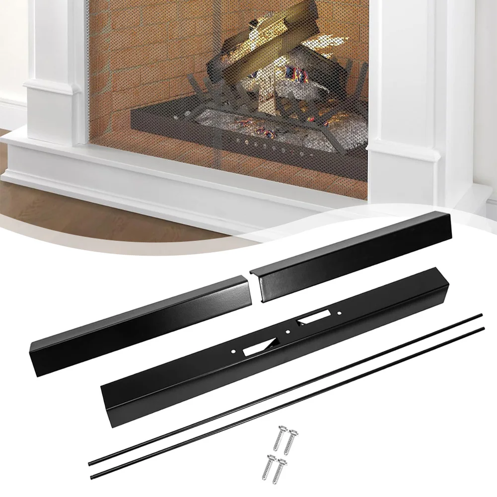 ajustavel-heavy-duty-lareira-cortina-rod-kit-tela-mesh-metal-valance-60x6x6cm