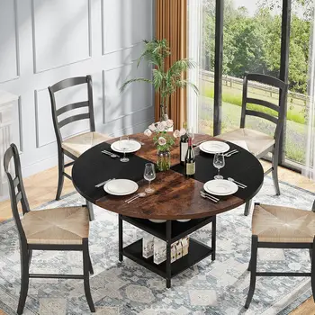Round Wood Dining Table 1