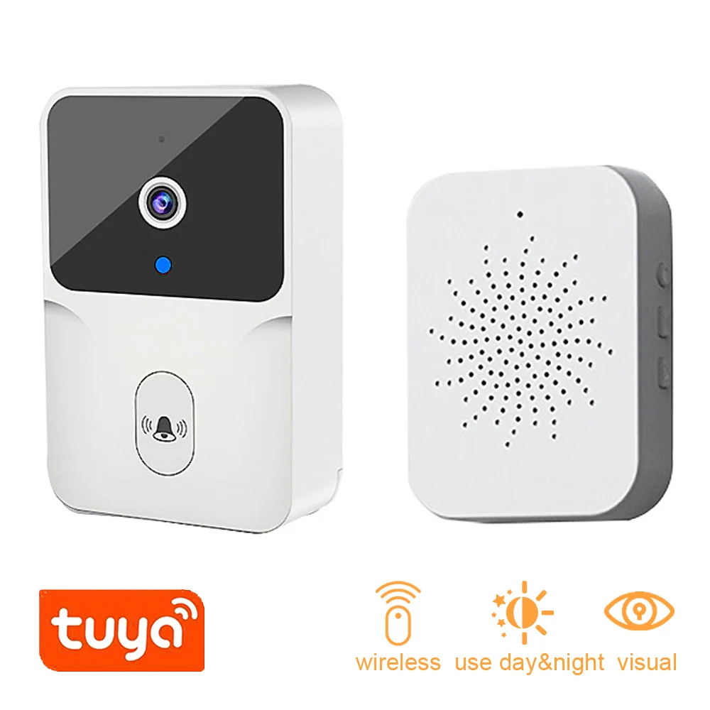 

Tuya WiFi Video Doorbell Wireless HD Camera PIR Motion Detection IR Alarm Security Smart Home Door Bell WiFi Intercom for Home
