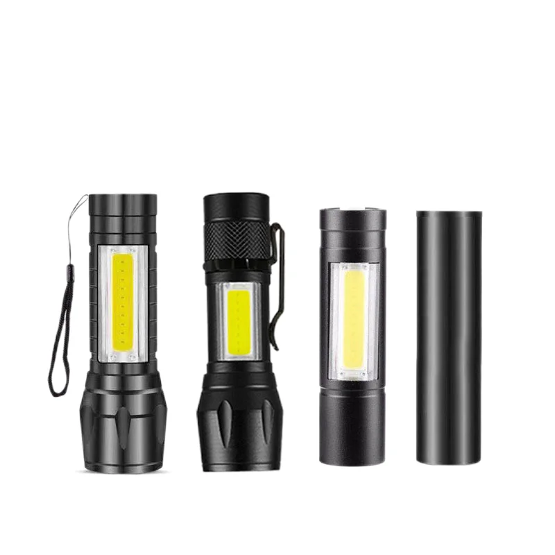 Mini Linterna LED Recargable Luz Zoom Largo Alcance Camping 511