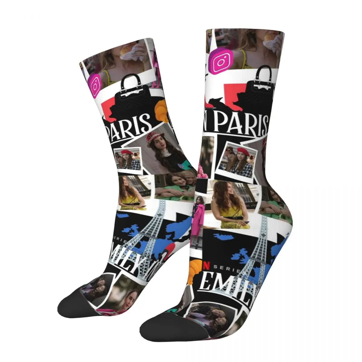 

Emily In Paris Merchandise Crew Socks Cozy High Quality Long Socks Warm for Womens Best Gifts