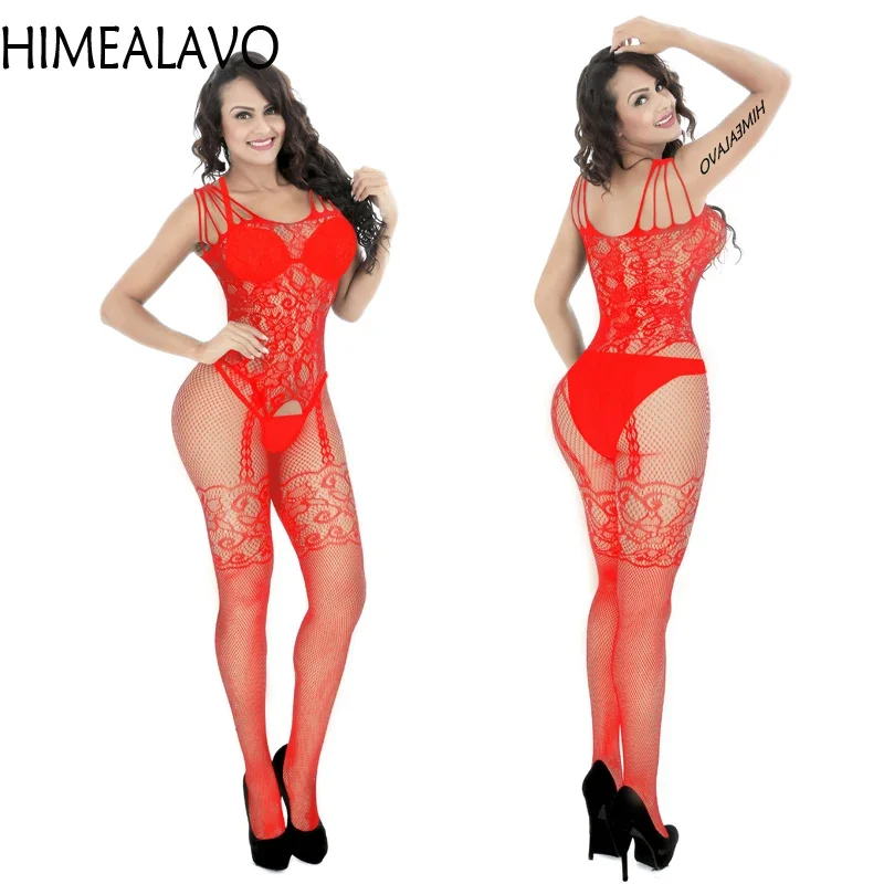 Sexy Lingerie Hollow Underwear Exotic Apparel Jumpsuit Full Body Stockings Teddies Bodysuits