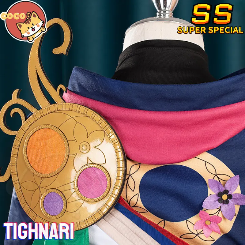 CoCos-SSS Game Genshin Impact Tighnari Cosplay Costume Genshin Impact  Sumeru Strider Verdant Tighnari Cosplay Costume and Wig
