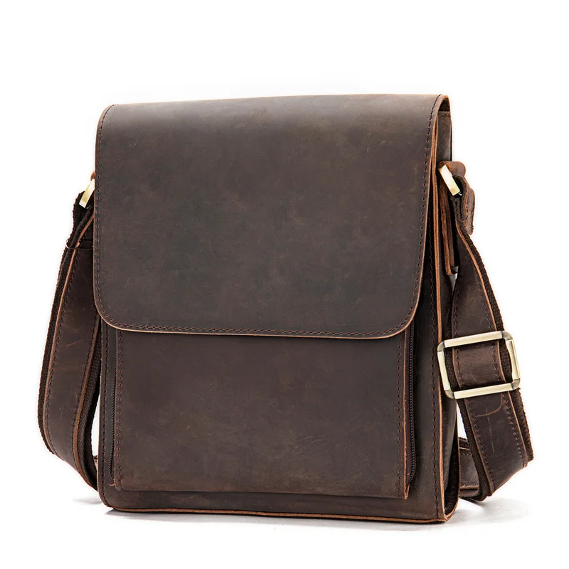 

Trend Men's Messenger Bag Crossbody Shoulder Bag Genuine Leather Pack Satchel Men Small Sling Pack For Work Business