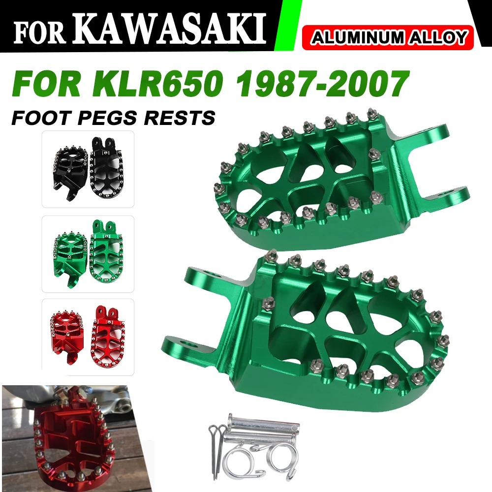 

Footrest Footpegs Foot Pegs Rest Pedal For KAWASAKI KLR650 KLR 650 1987 - 2002 2003 2004 2005 2006 2007 Motorcycle Accessories