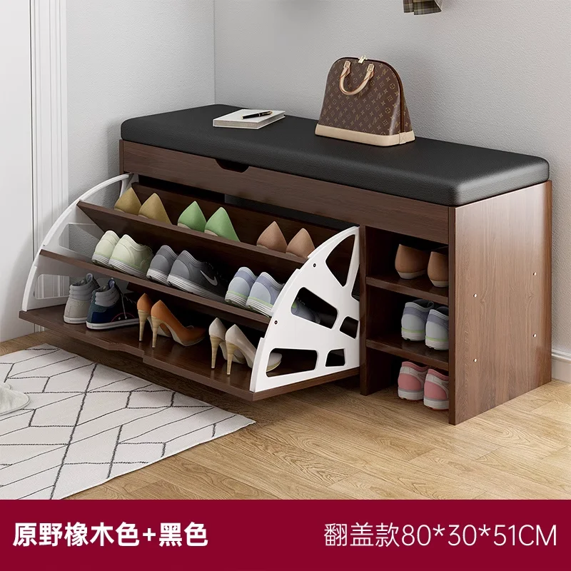 Description Picture 4 of itemPU Leather Ottoman Bench Shoe Storage Cabinet Modern Shoe Rack With Seats Changing Stool Bench For Entryway(Need to Mounting)