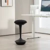 Backless Wobble Chair, Adjustable Active Ergonomic Stool Chair, with Rocking Motion, Padded, Black 3
