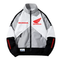 Nouvelle veste Honda 2026 pour homme - Manteau coupe-vent - Veste style streetwear hip-hop - Combinaison de course - Manteau tendance zippé pour femme 3