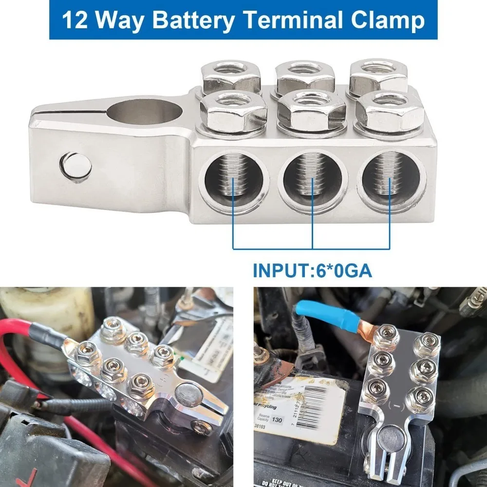 12-Way Battery Terminal Connector 6x20AWG Lead-acid Car Audio Modified  Battery Pile Head for Cars, Boats, RVs, Campers, Trucks - AliExpress