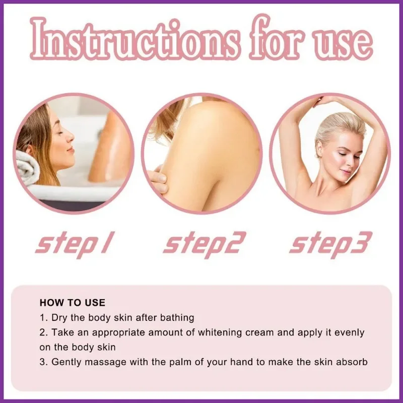 Whitening Cream for Dark Skin Armpit Lightening Intimate Areas Underarm Body Skin Care Private Parts Whiten Cream Beauty Health 5
