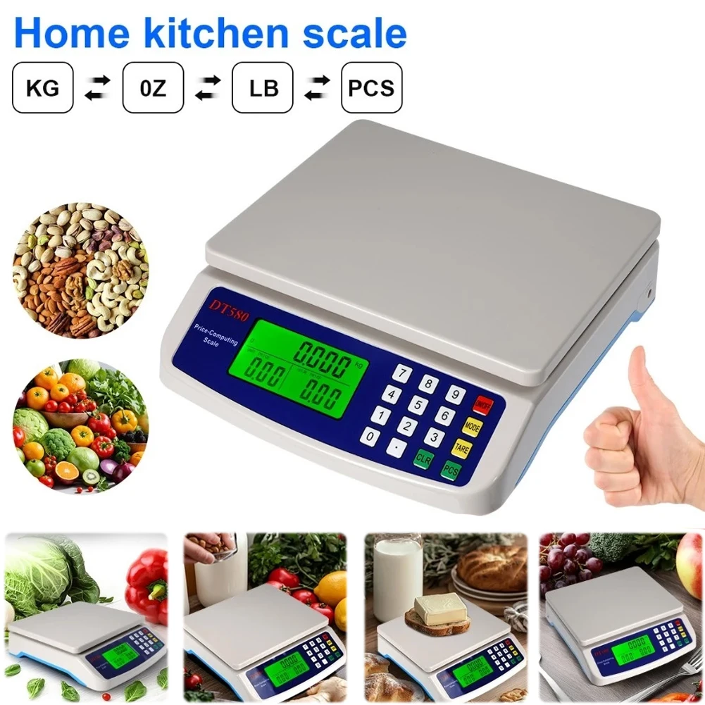 40kg/1g Large Digital Kitchen Scale Price Computing Scale for Meat Vegetables