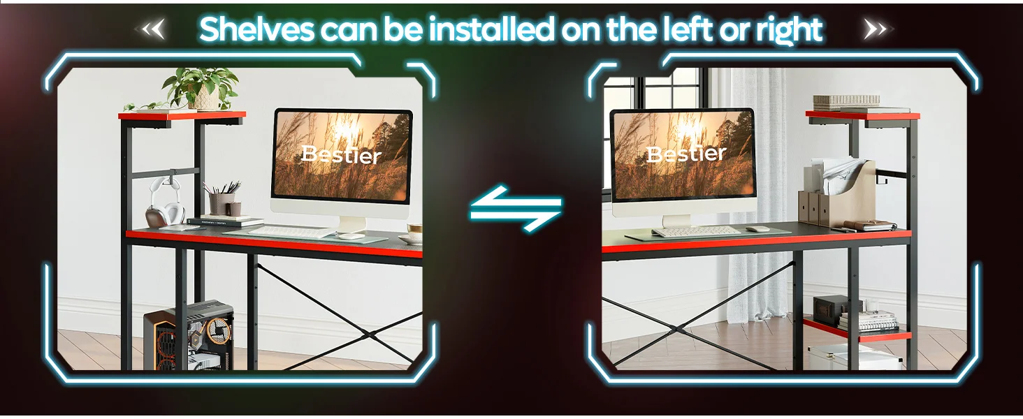 Gaming Desk with LED Lights