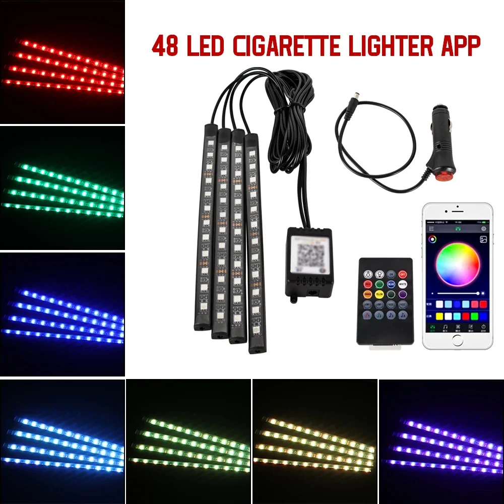 ตัวเลือกสินค้า โคมไฟ LED ตกแต่งรถยนต์ ปรับแสงได้ 5 ระดับ มีรีโมทคอนโทรล