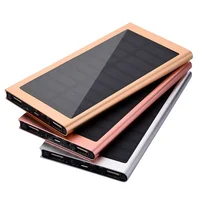 H  20000mAh Solar Power Bank LED Digital Display Phone External Battery Poverbank For Xiaomi iPhone Huawei Mobile Phone Powerban