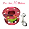 15/20/30/50 Line Aluminium Scuba Diving Finger Spool Reel with Stainless Steel Snap Bolt Clip Diving DIY Equipment 6