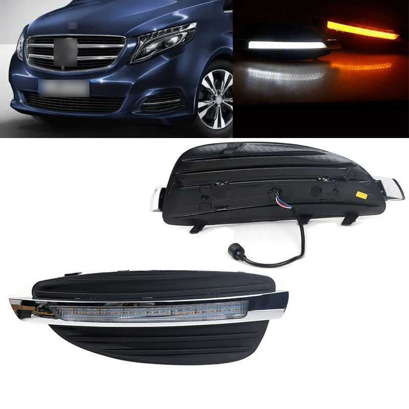 Car Dynamic DRL Lamp For Mercedes Benz V Class Vito V250 V260 2016 2017